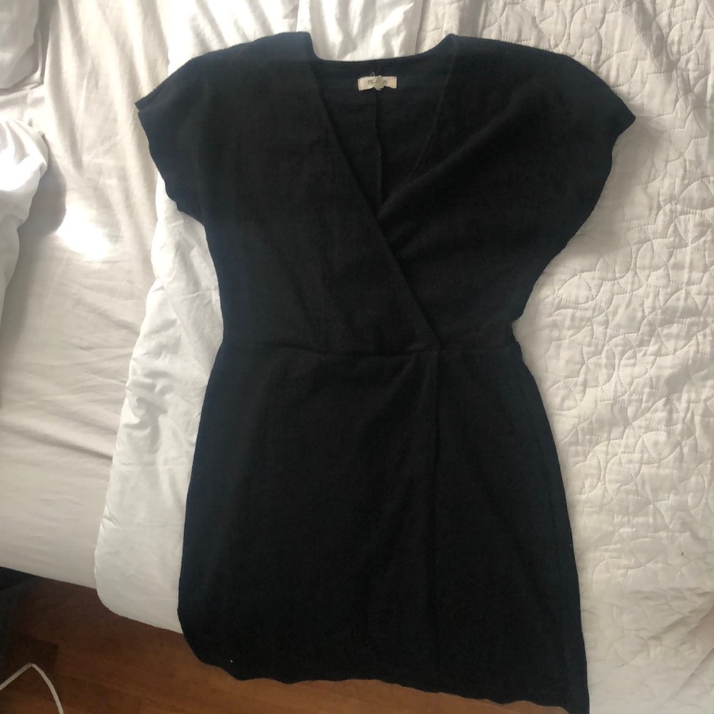 Madewell cross-front flutter-sleeve mini dress EUC